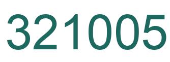 Number 321005 green image