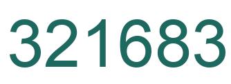 Number 321683 green image