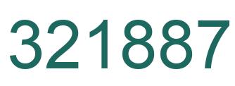 Number 321887 green image