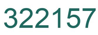 Number 322157 green image