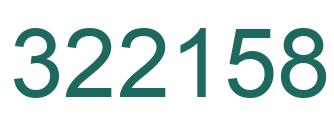 Number 322158 green image
