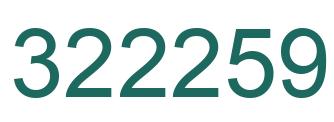 Number 322259 green image