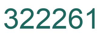 Number 322261 green image