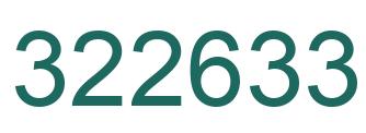 Number 322633 green image