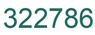 Number 322786 green image