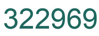 Number 322969 green image