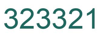 Number 323321 green image