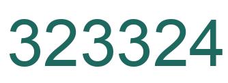 Number 323324 green image