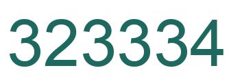 Number 323334 green image