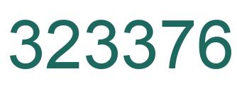 Number 323376 green image