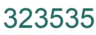 Number 323535 green image