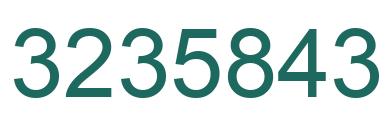 Número 3235843 imagen verde
