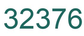 Number 32376 green image