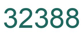 Number 32388 green image