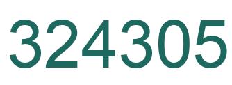 Number 324305 green image
