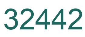 Zahl 32442 grün bild