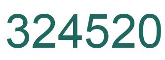 Number 324520 green image