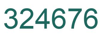 Number 324676 green image