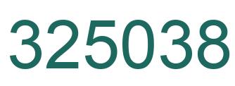 Número 325038 imagen verde