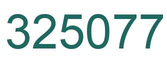 Number 325077 green image
