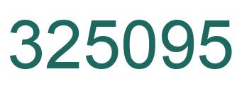Number 325095 green image