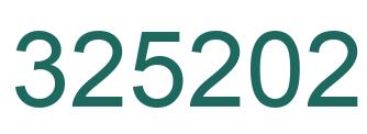 Number 325202 green image