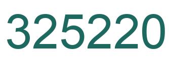 Number 325220 green image