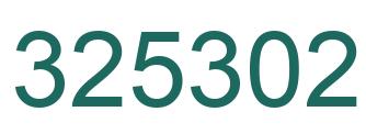 Number 325302 green image