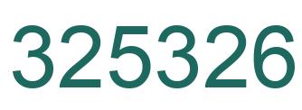 Number 325326 green image
