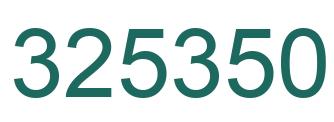 Number 325350 green image