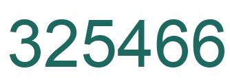 Number 325466 green image