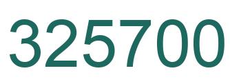 Número 325700 imagen verde