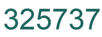 Número 325737 imagen verde