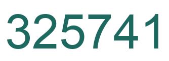 Número 325741 imagen verde