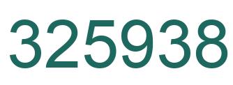 Number 325938 green image