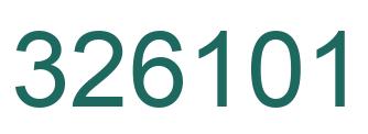 Number 326101 green image