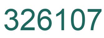 Number 326107 green image