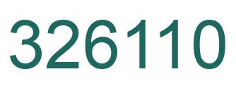 Number 326110 green image