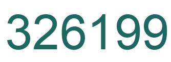 Number 326199 green image