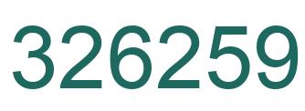 Number 326259 green image