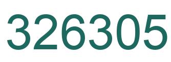 Number 326305 green image