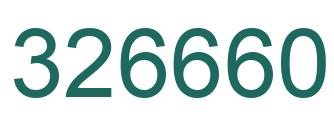 Number 326660 green image