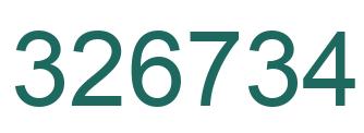 Number 326734 green image