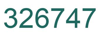 Number 326747 green image