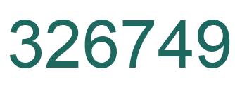 Number 326749 green image