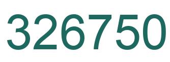 Number 326750 green image