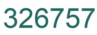 Number 326757 green image