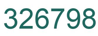 Number 326798 green image