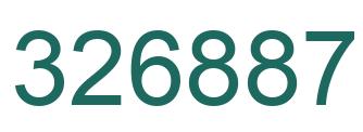 Number 326887 green image