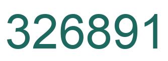 Number 326891 green image